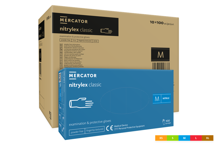 Nitrilové rukavice nitrylex classic biele 100ks