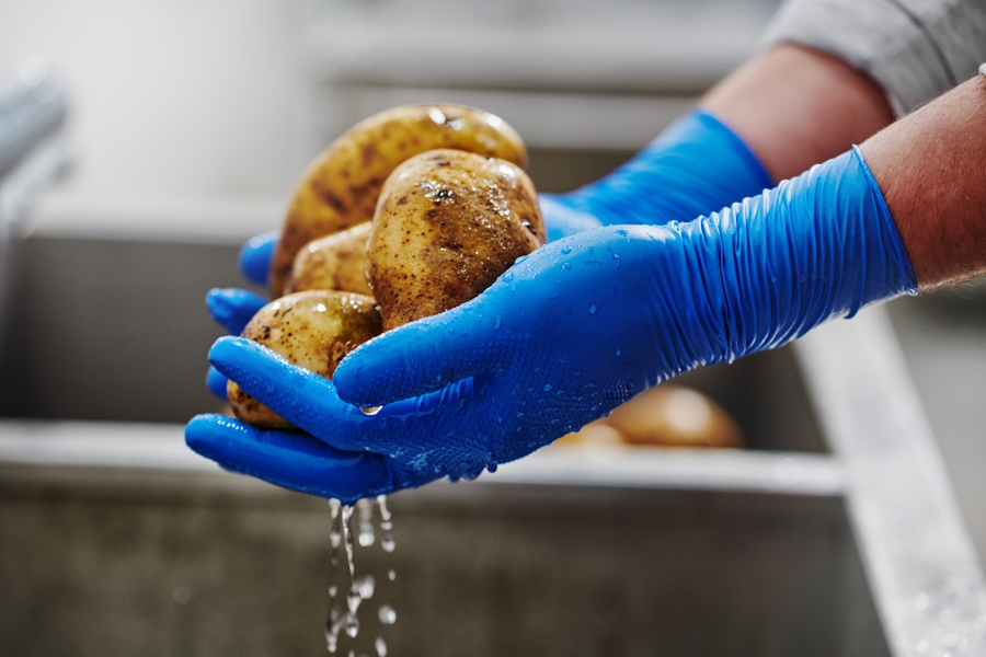 Nitrilové dlhé rukavice MERCATOR gogrip long blue 50ks