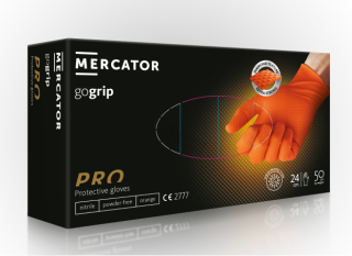 Nitrilové rukavice MERCATOR® Gogrip oranžové 50ks