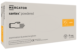 Latexové rukavice santex powdered 100ks