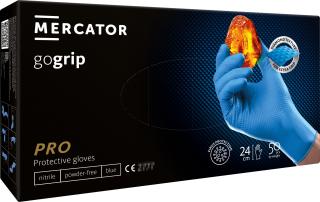 Nitrilové rukavice MERCATOR® Gogrip modré 50ks