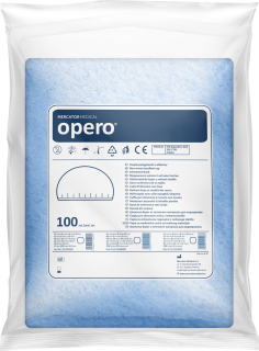 Ošetrovateľský čepiec W-OPERO Baret biela 100 ks, 55cm, Mercator W133300000